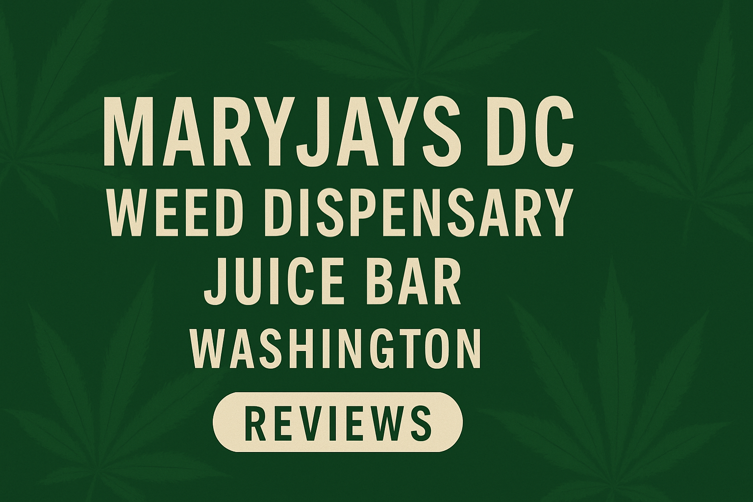 Maryjays DC Weed Dispensary Juice Bar Washington Reviews